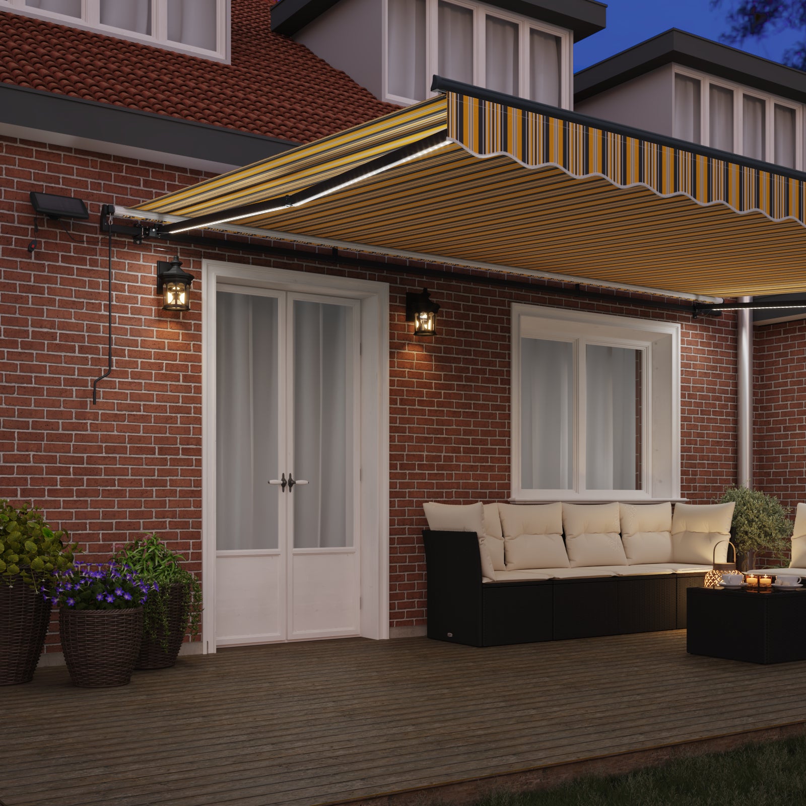 Innvendbar Markise Flerfarget 500 ×300 cm stoff