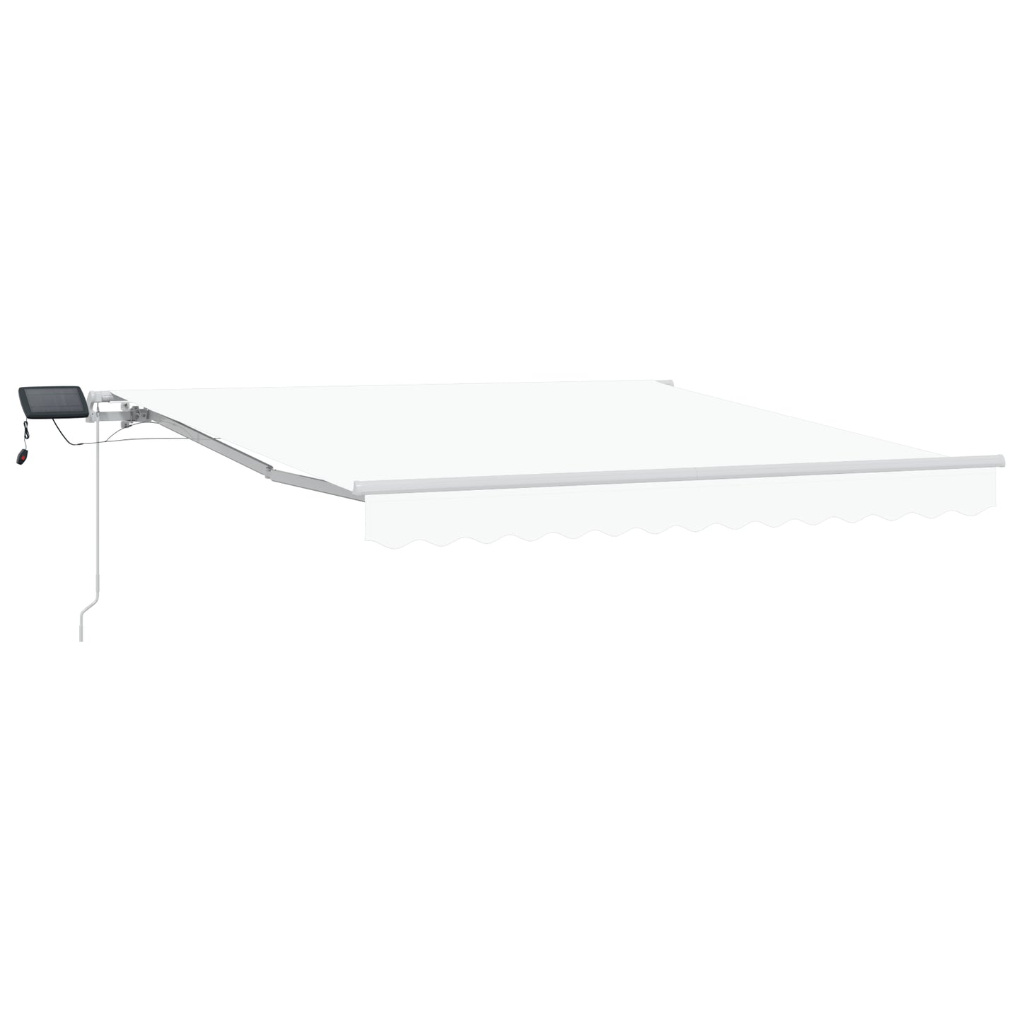 Uttrekkbar markise Hvit 300 x 250 cm Stoff og Aluminium
