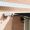 Innvendbar Markise med LED -stripelys Svart 450 ×300 cm stoff