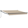 Markise Beige 3 x 2,5 m Polyester og metall