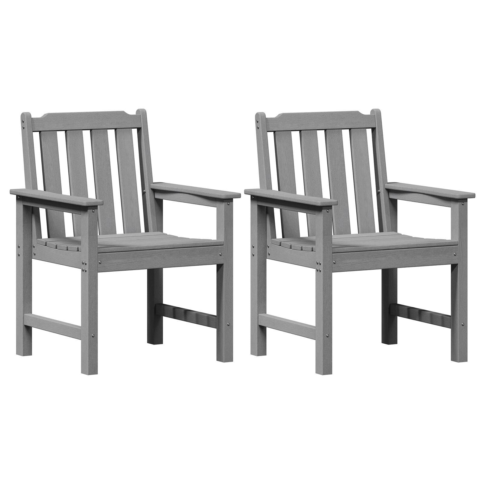 Hage spisestol med pute 2 pcs Lysegrå 65.5 x 59 x 88cm HDPE