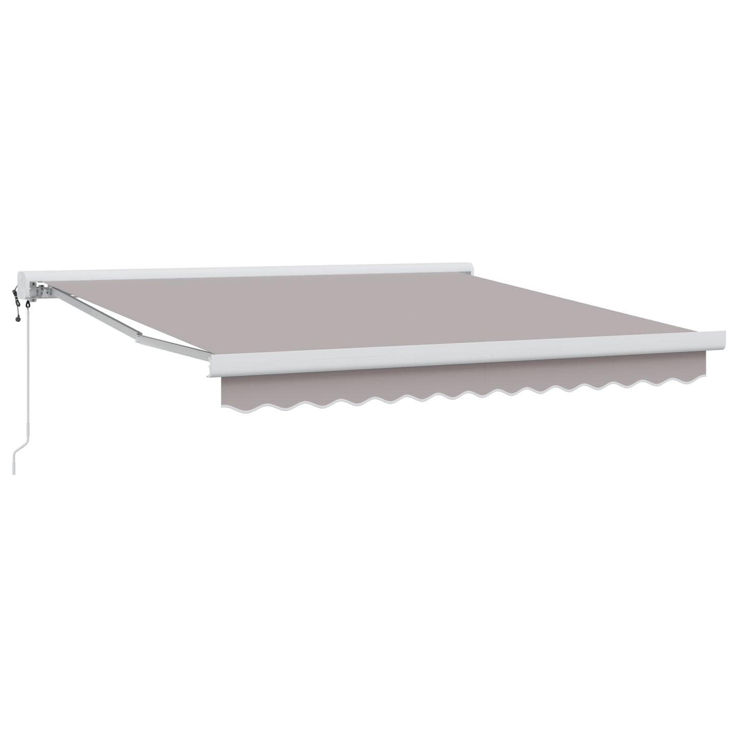 Uttrekkbar markise Lysegrå 300 x 250 x 165 cm Stoff og Metall