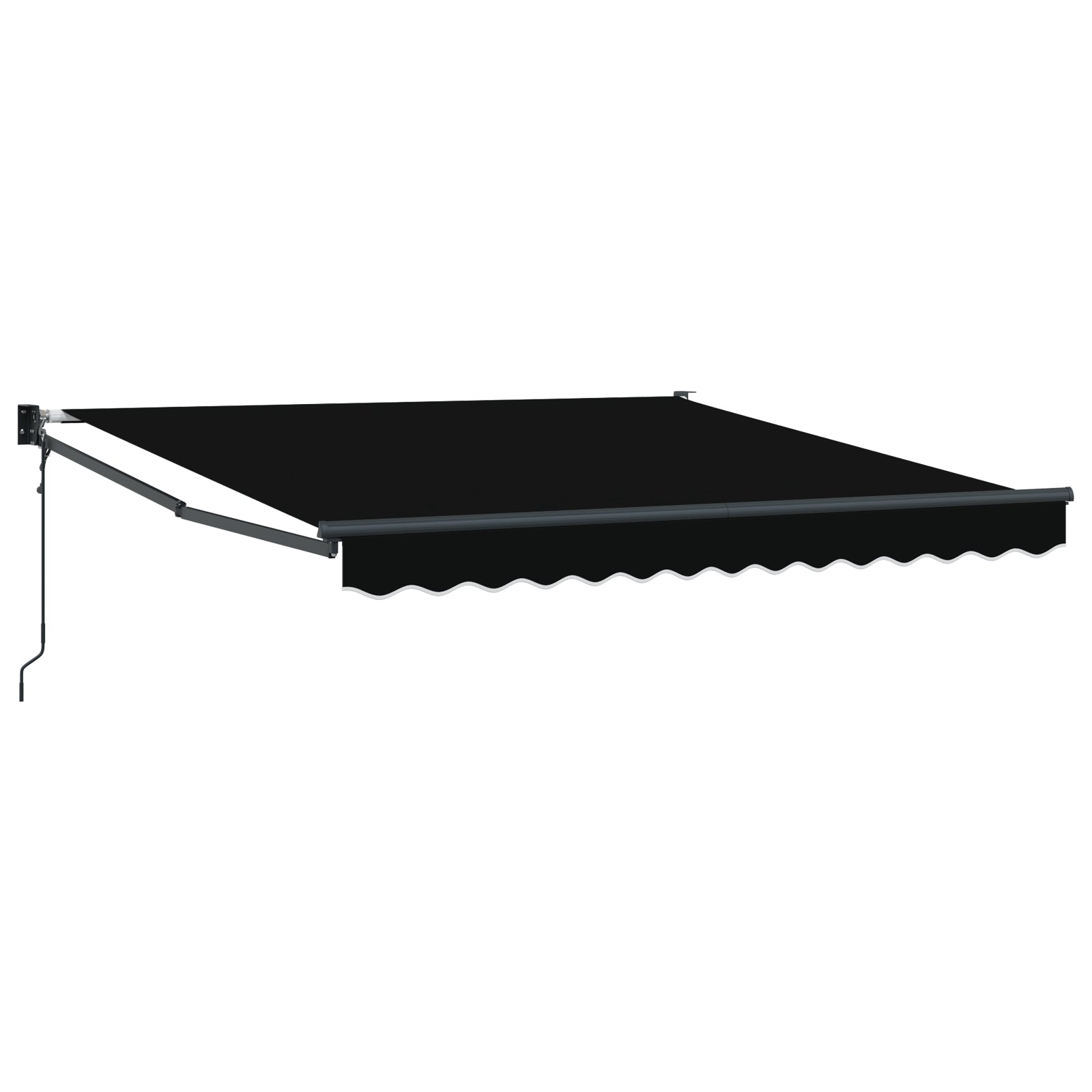 Innvendbar Markise Svart 350 x 250 cm stoff