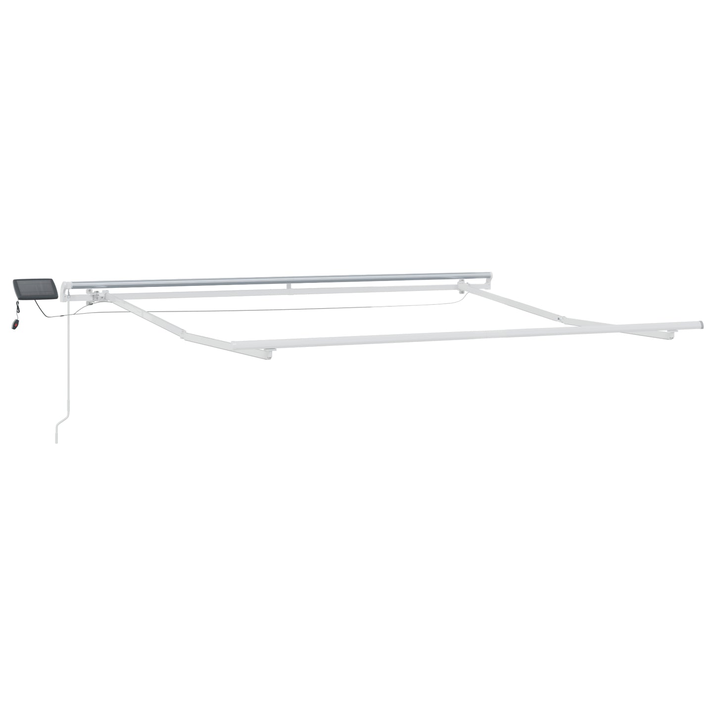 Uttrekkbar markise Hvit 300 x 250 cm Stoff og Aluminium