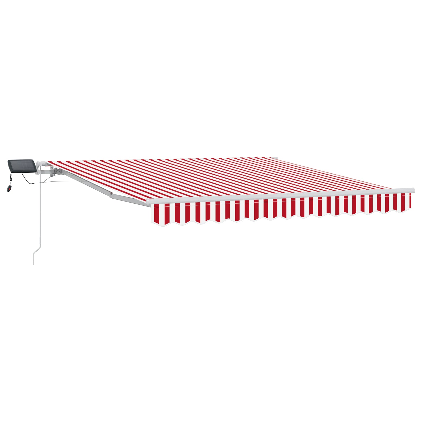 Innvendbar Markise med Rød og hvit 300 x 250 cm stoff