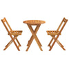 Hage Bistro Sett med pute 3 pcs Brun heltre akasie