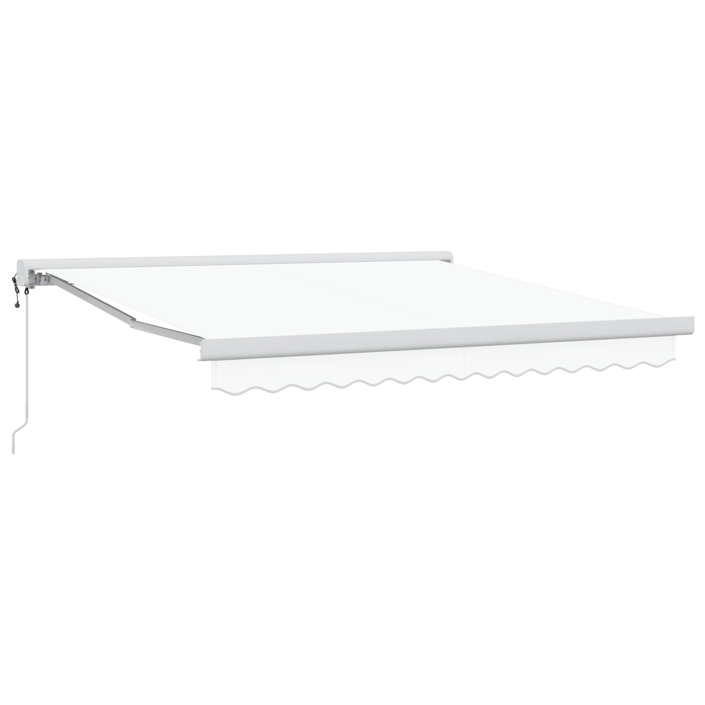 Uttrekkbar markise Hvit 300 x 250 x 165 cm Stoff og Metall