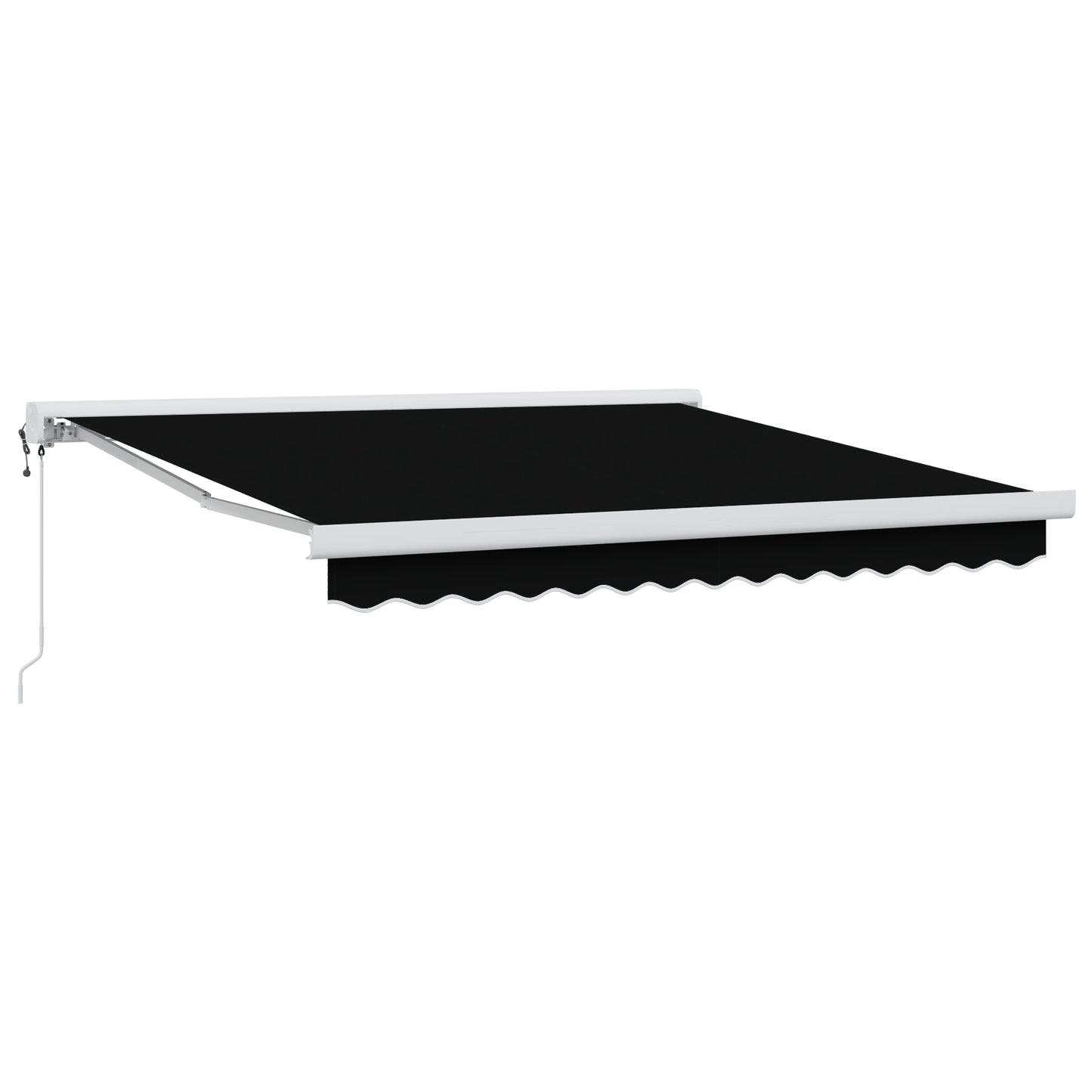 Uttrekkbar markise Svart 300 x 250 x 165 cm Stoff og Metall