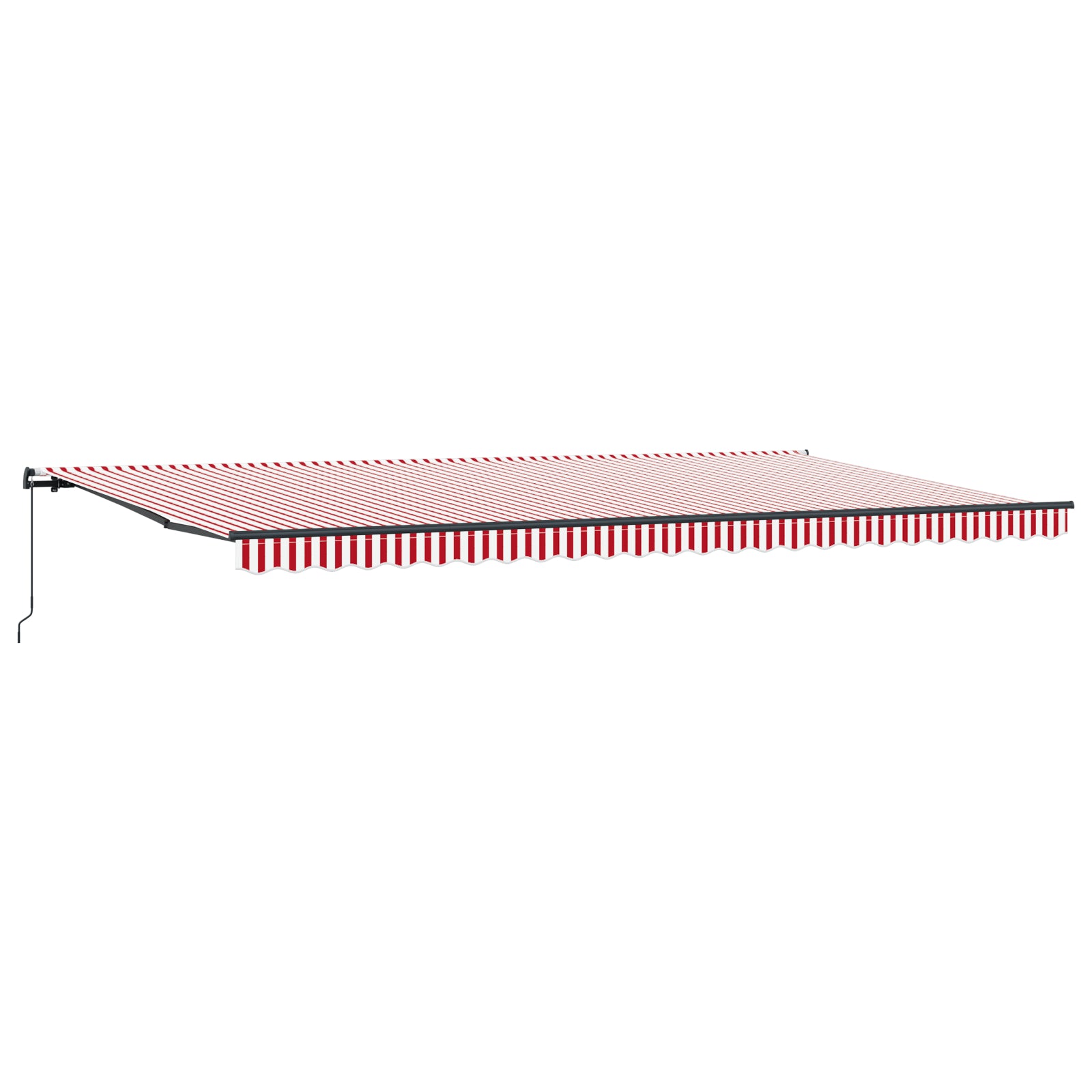 Innvendbar Markise Rød og hvit 600 × 300 cm stoff