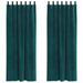 Blendingsgardiner 2 pcs Mørkegrønn 140 x 260 cm Fløyel