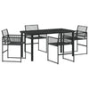 Hage Spisegruppe 5 pcs Svart Poly rattan