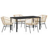Hage Spisegruppe 5 pcs Brun polyrotting