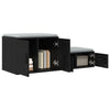 Garderobeskap Svart 118x41x40 cm Laget av tre