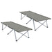 Sammenleggbar camping seng 2 pcs Grå 194 x 62,5 x 42,5 cm