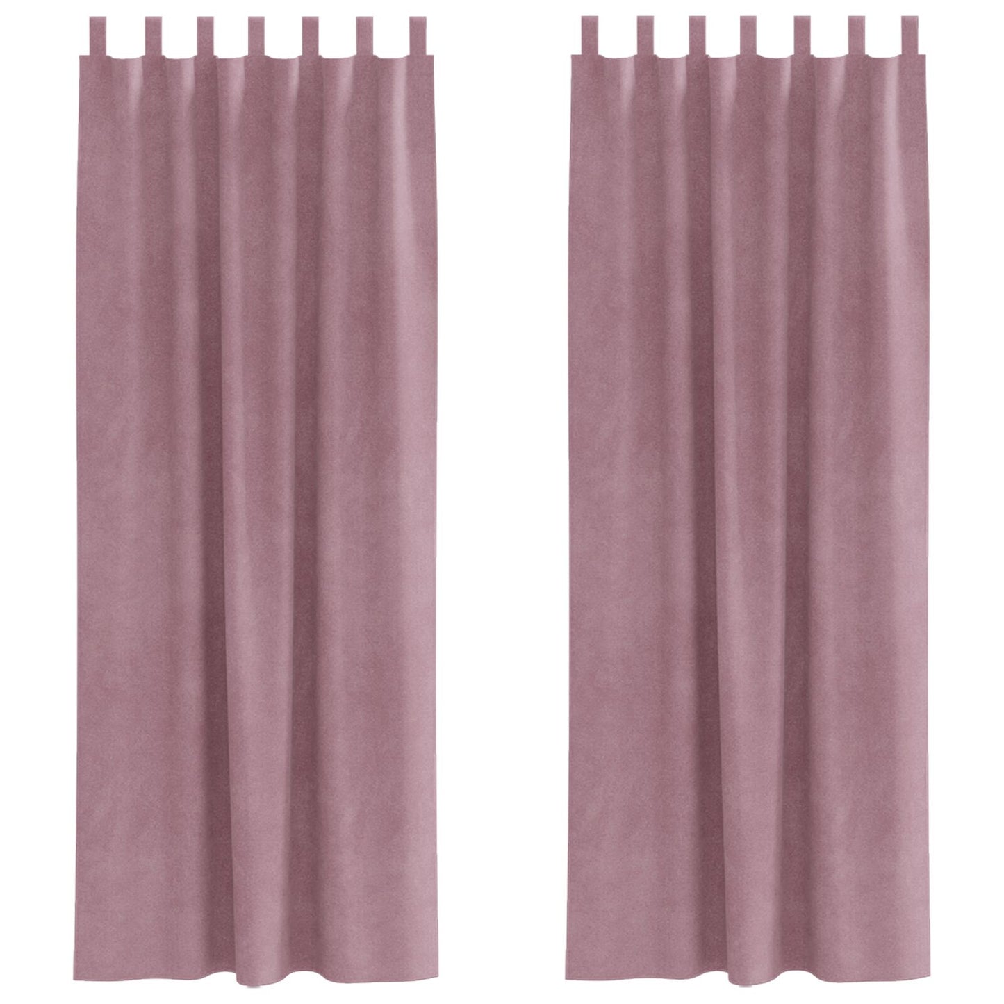 Blendingsgardiner 2 pcs Mørk rosa 140 x 245 cm Fløyel