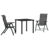 Hage Spisegruppe 3 pcs Grå Poly rattan
