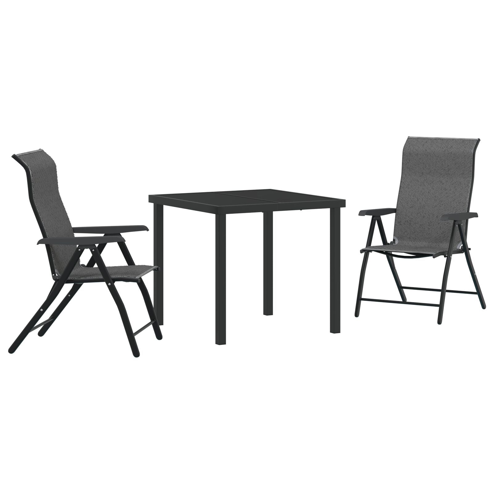 Hage Spisegruppe 3 pcs Grå Poly rattan