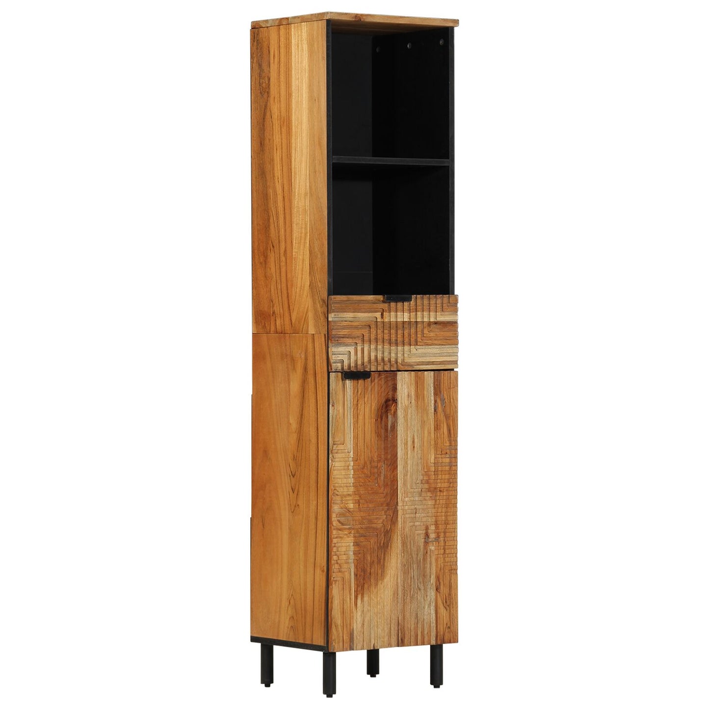 Baderomsskap Brun 38 x 33 x 160 cm Massiv mango tre