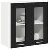 Hengende glasskap Svart eik 60 x 31 x 60 cm Konstruert tre