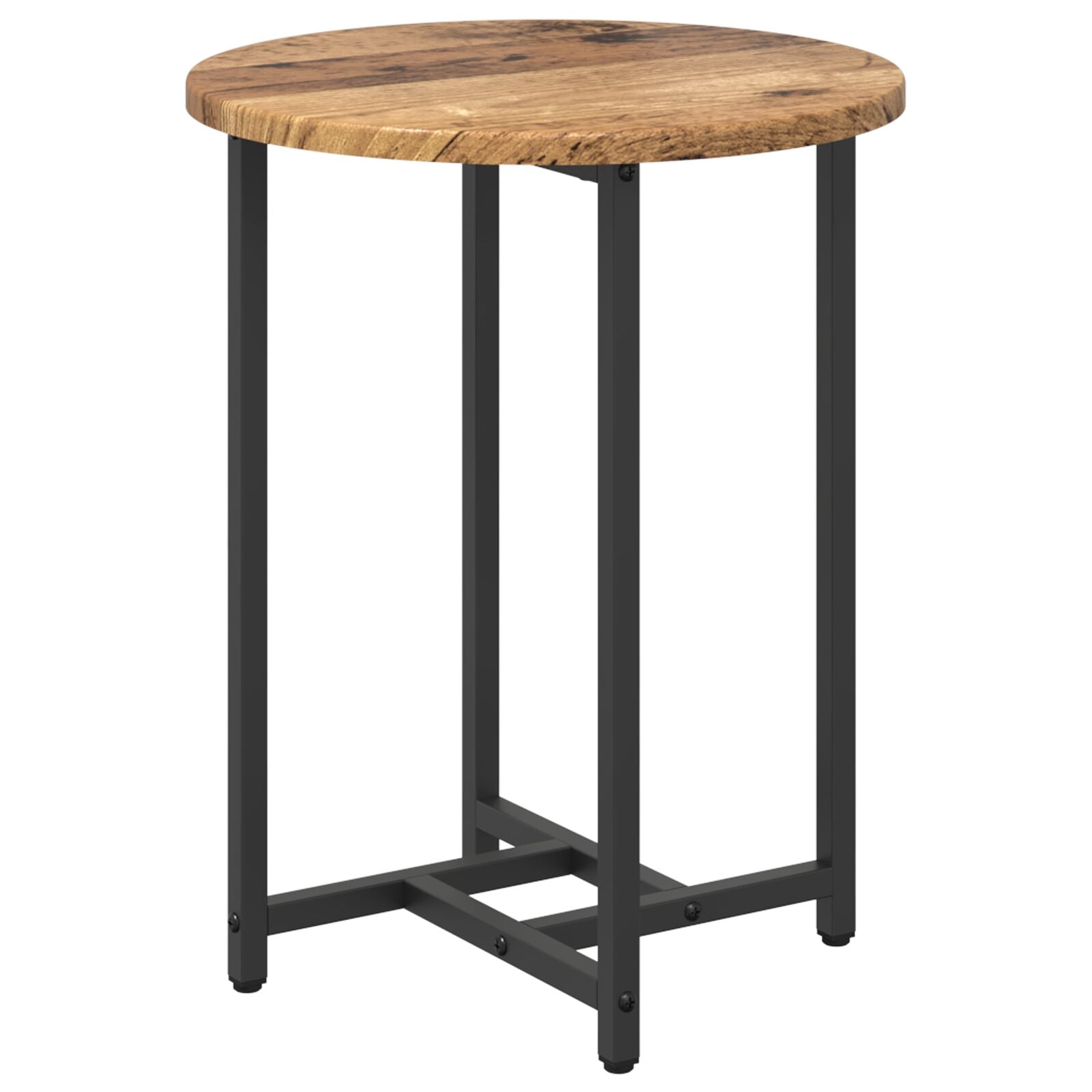 Sidebord 2 pk Gammelt tre, konstruert tre og metall