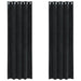Blendingsgardiner 2 pcs Svart 140 x 260 cm Fløyel