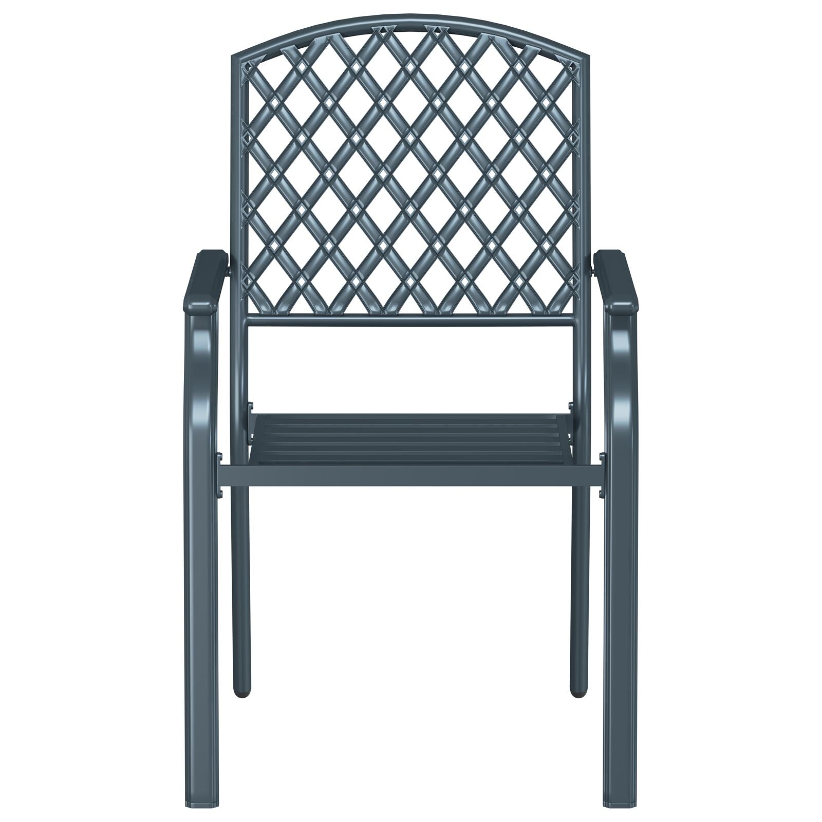 Stol 2 pcs Antrasitt 56 x 65 x 89cm Stål