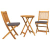Hage Bistro Sett 3 pcs Brun heltre akasie