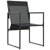 Hagestoler 4 pcs Svart og antracit 50.5 x 59 x 81.5 cm