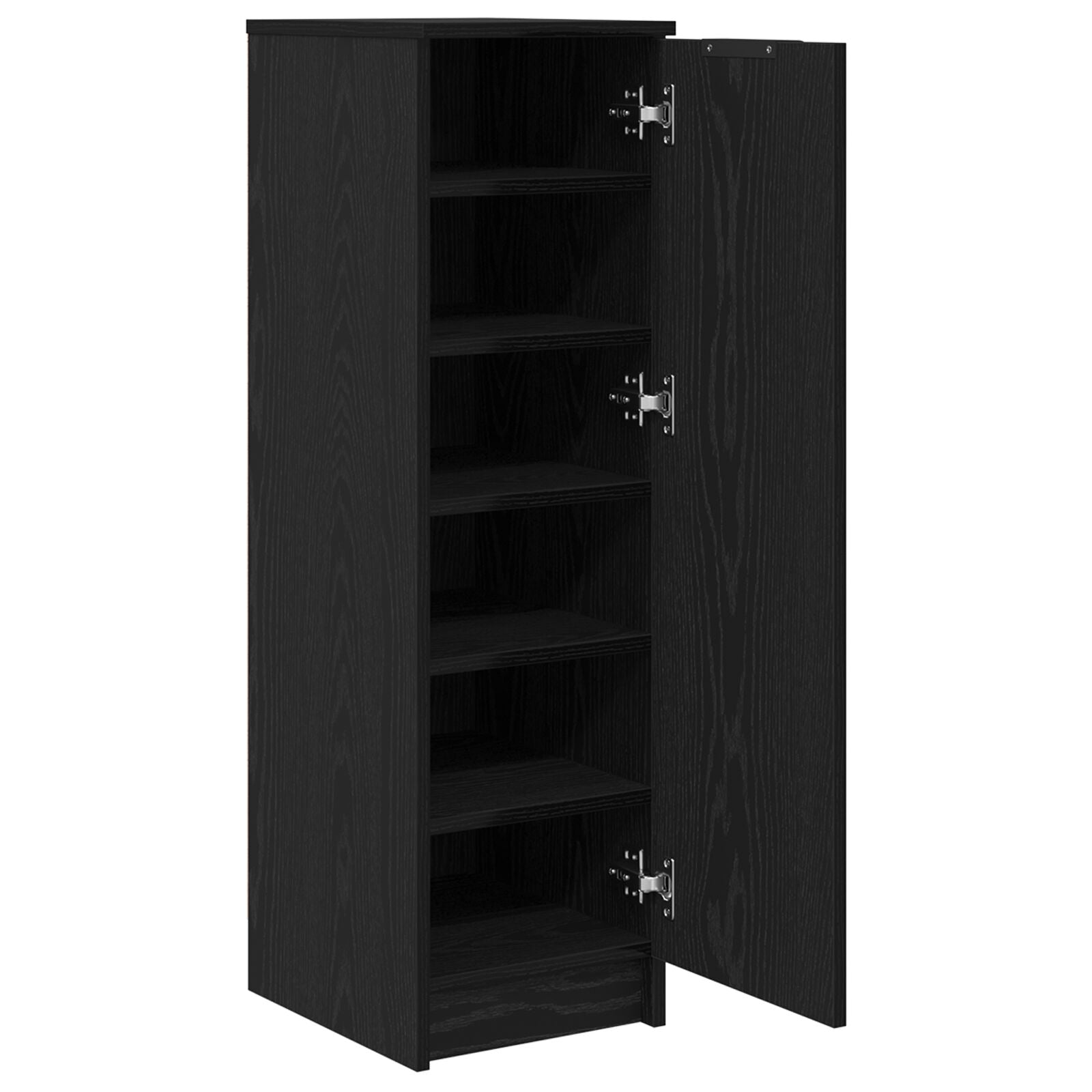 Sko skap svart eik 29,5x35x100,5 cm konstruert tre