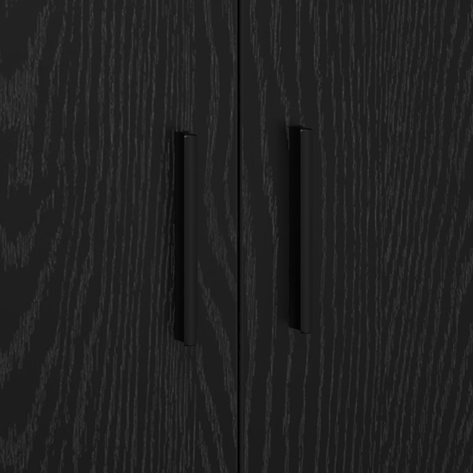 Garderobeskap Svart 118x41x40 cm Laget av tre