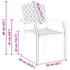 Stol 2 pcs Antrasitt 56 x 65 x 89cm Stål