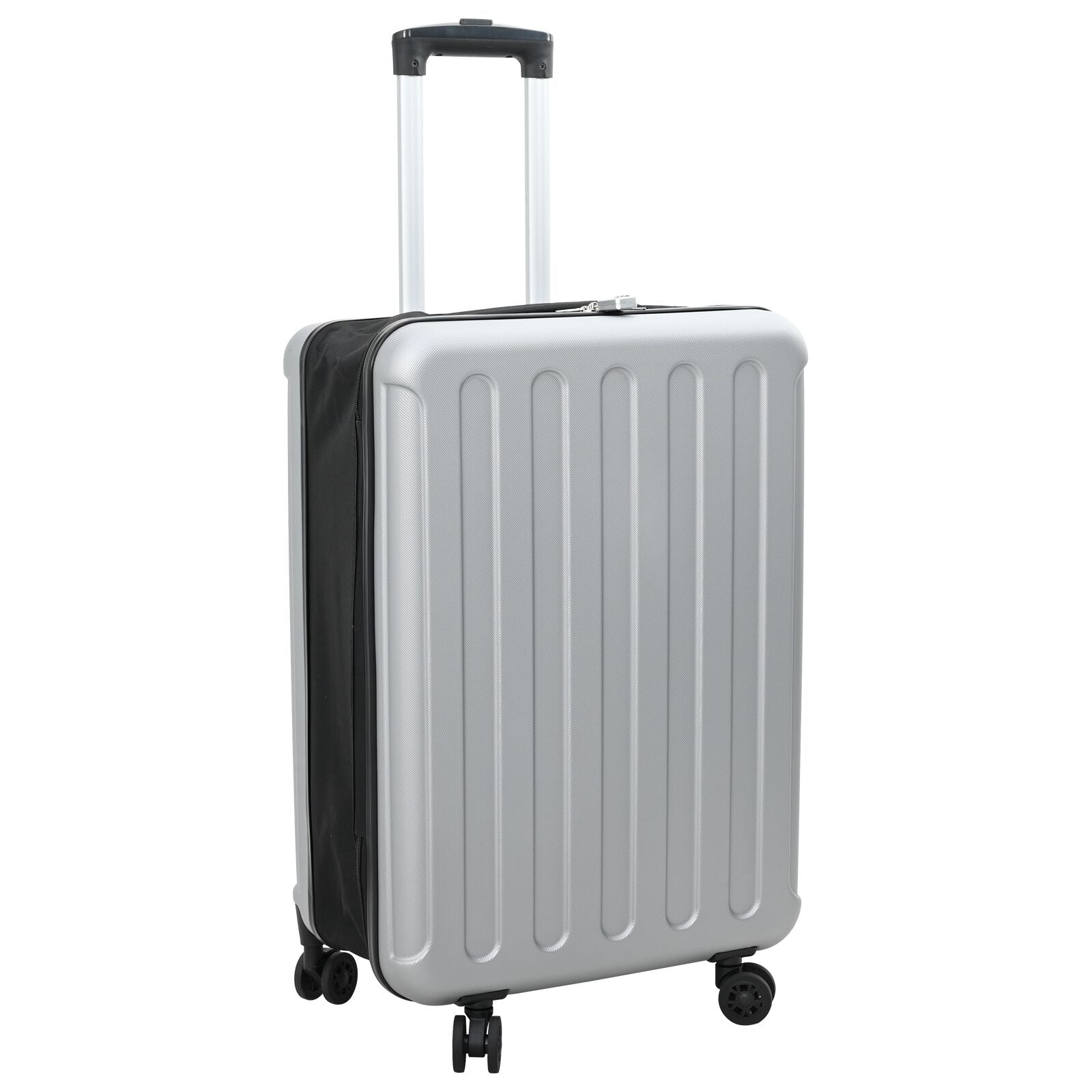 Koffert med lås sølv 43 x 27 x 66 cm ABS-plast