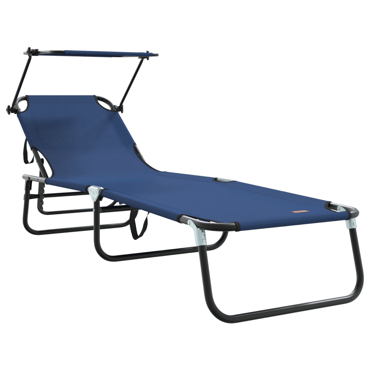 Sammenleggbar solstol Blå 190 x 57 x 81 cm oxford