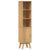 Baderomsskap med hylle Brun 35 x 30 x 159 cm Massivt furutre