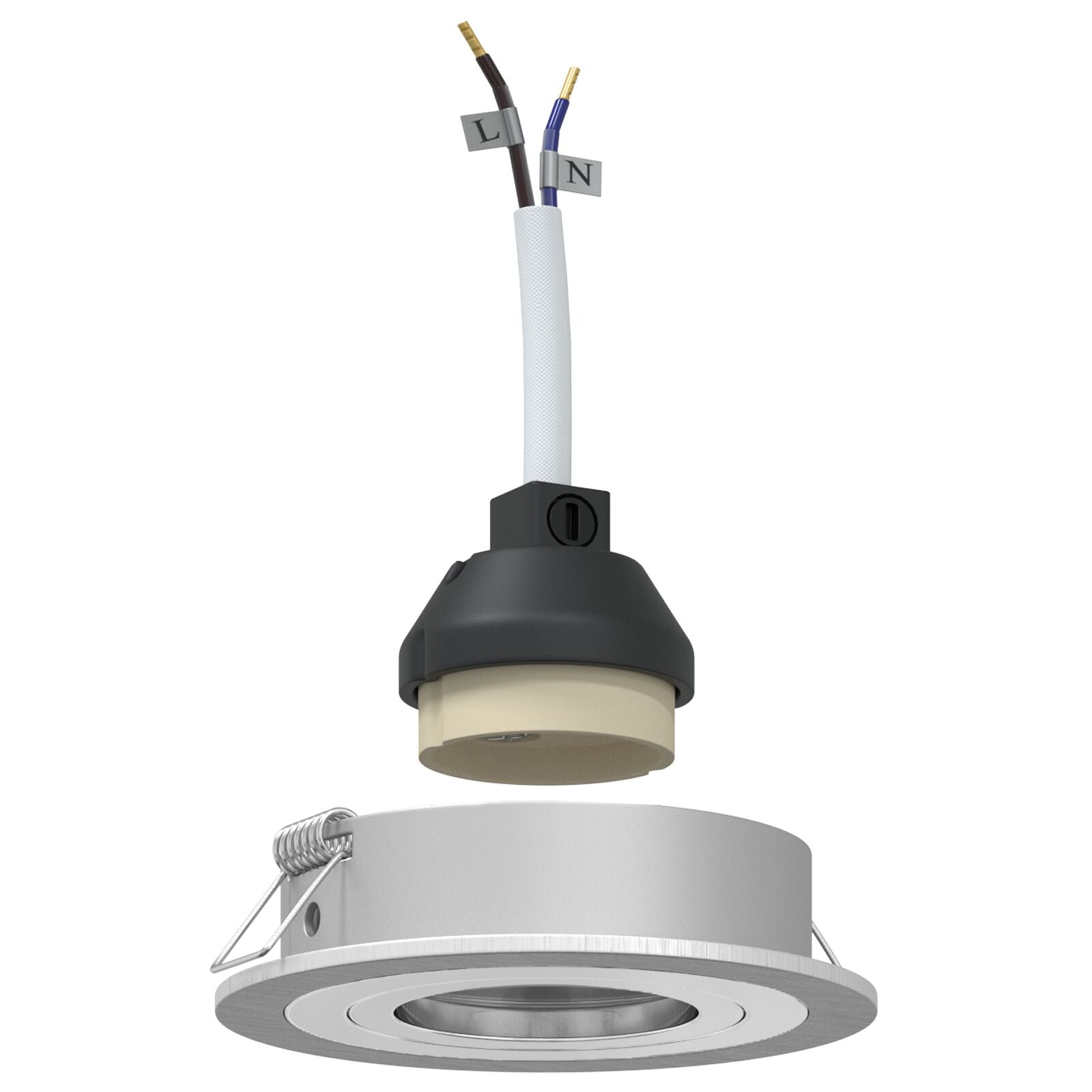 Spotlights med søkelys 6 pcs sølv 9 x 9 x cm Aluminium