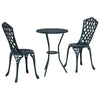 Hage Bistro Sett 3 pcs grønn Aluminium
