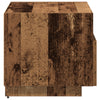 Nattbord med LED-lamper i gammelt tre 40x39x37 cm