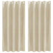 Blendingsgardiner 2 pcs Krem 140 x 175 cm Fløyel