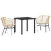 Hage Spisegruppe 3 pcs Brun polyrotting