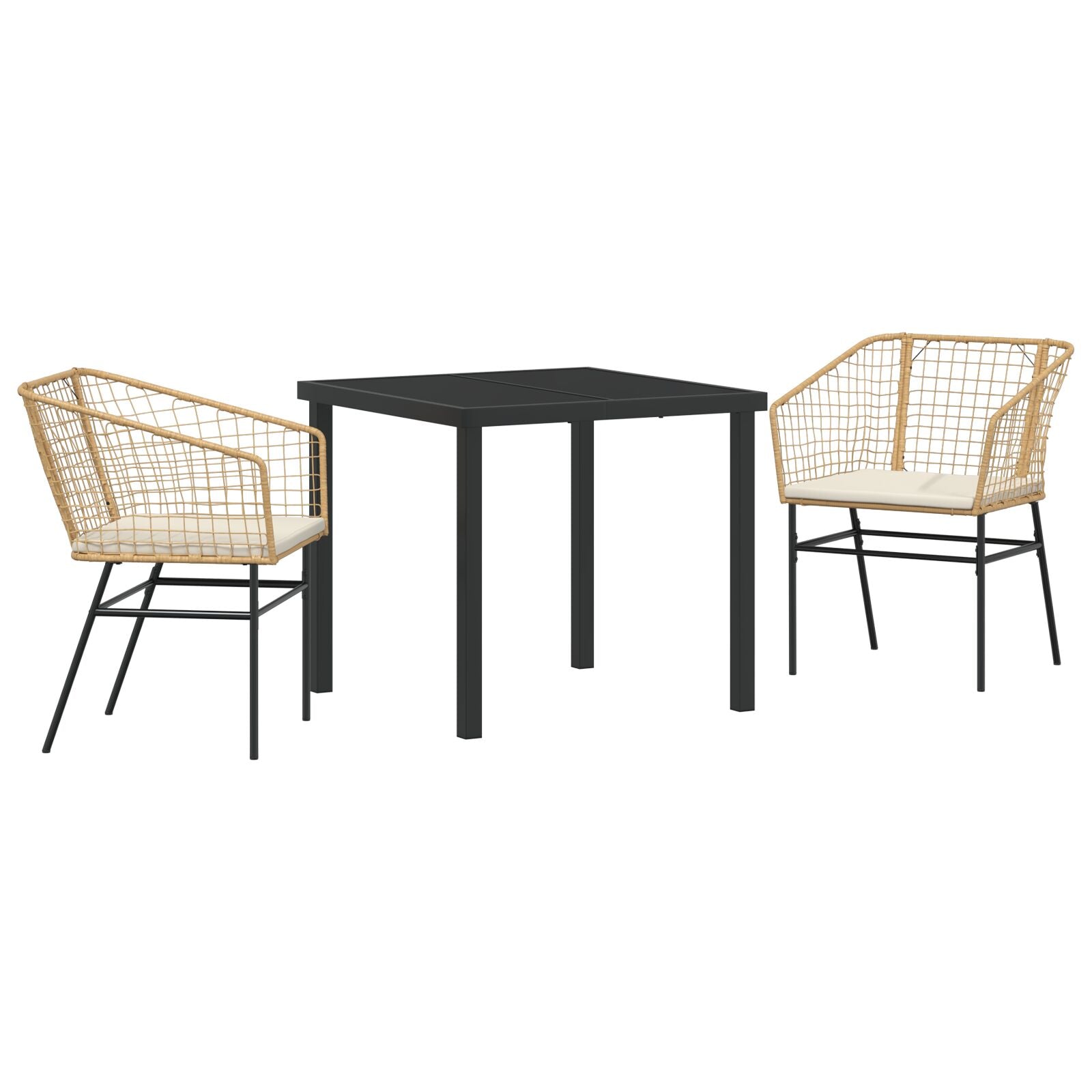 Hage Spisegruppe 3 pcs Brun polyrotting