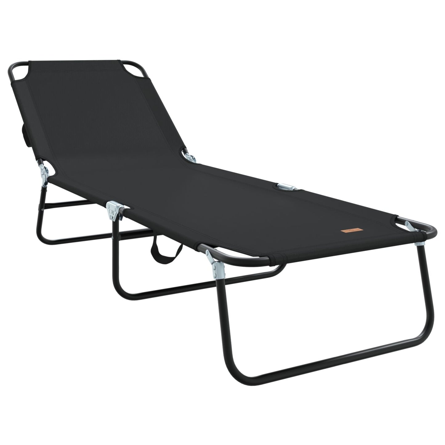Sammenleggbar solstol Svart 188 x 57 x 86,5 cm Polyester