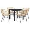 Hage Spisegruppe 5 pcs Brun polyrotting