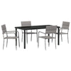 Hage Spisegruppe 5 pcs Grå Poly rattan