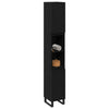 Badromsskap Svart Eik 30x30x190 cm Konstruert Tre