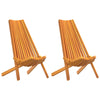 Foldbare Hage Stoler 2 pcs Brun 56 x 69 x 84 m heltre akasie
