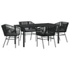 Hage Spisegruppe 5 pcs Svart Poly rattan