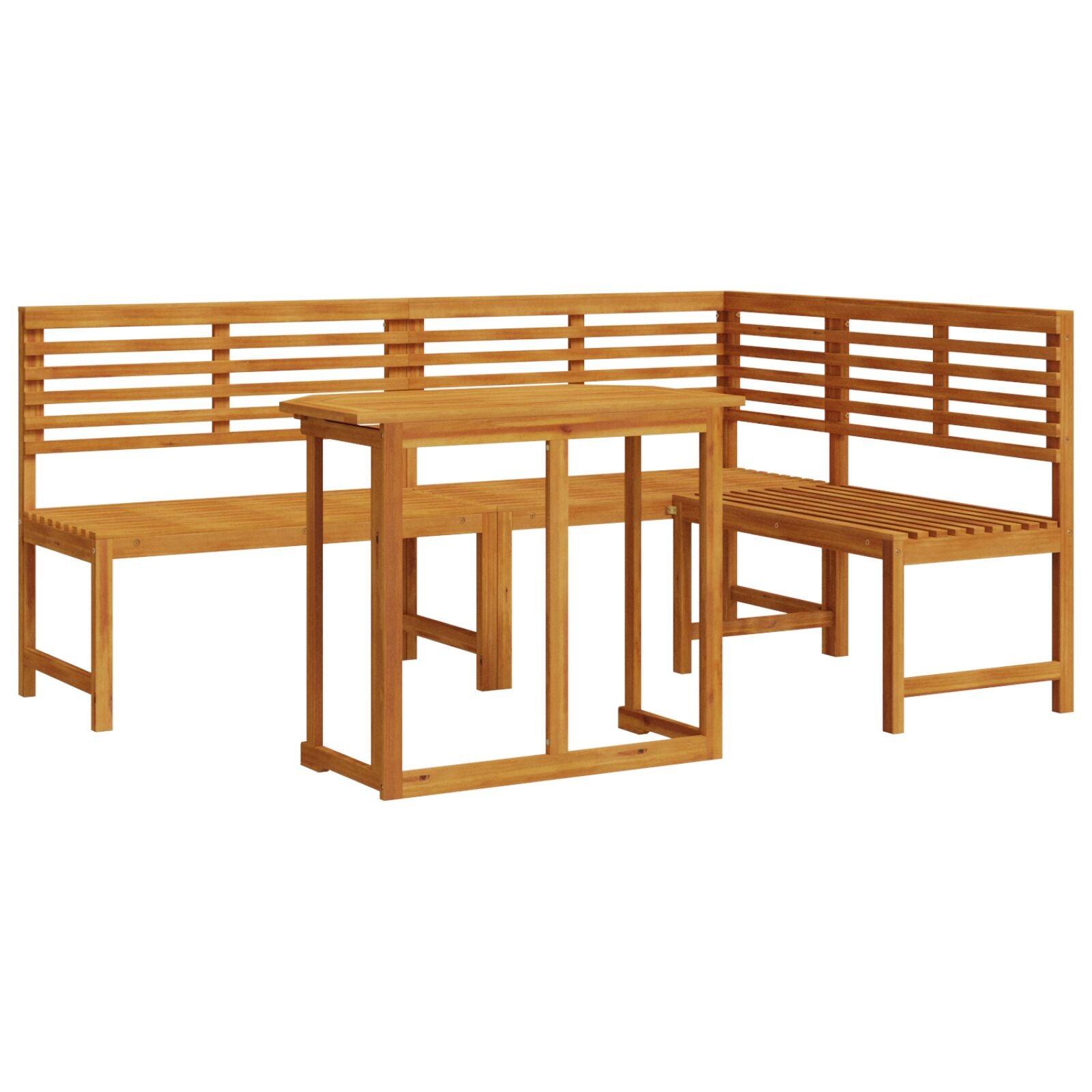 Hagebenk Set 3 pcs Brun heltre akasie