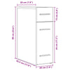 Apotekerskap Svart eik 20 x 45.5 x 60 cm Konstruert tre