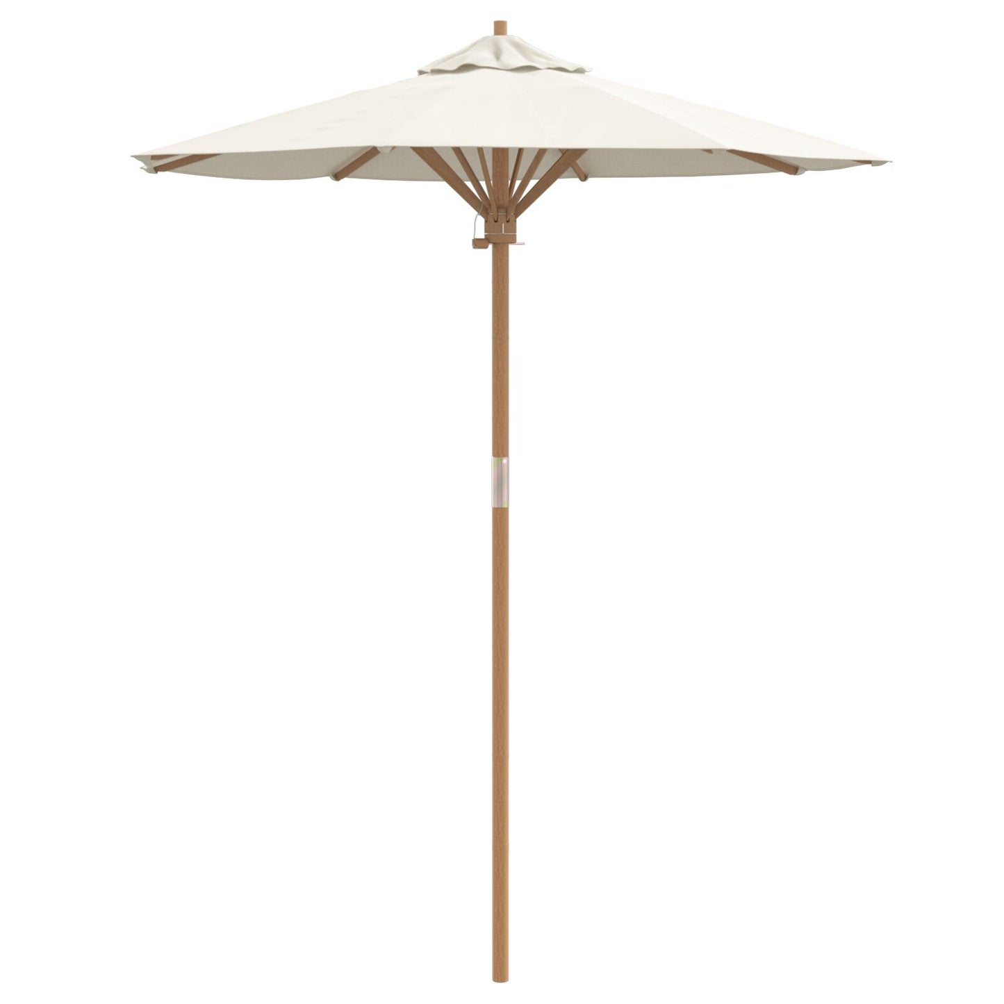 Hageparasol Cremehvite Ø 180 x 230 cm Bambus