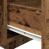 Nattbord med LED-lamper i gammelt tre 40x39x37 cm